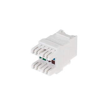 Модуль Keystone Jack RJ-45(8P8C) UTP неэкранир. кат.6 тип 180град. с пылезащитной шторкой бел. PRO Rexant 02-0254-1