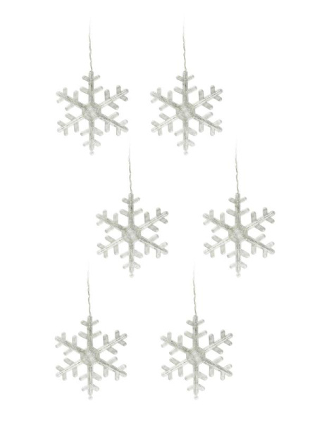 Занавес LED фигурный ULD-E1503-072/DTA BLUE IP20 SNOWFLAKES-3 1.5х0.3м 72 светодиода. син. свет провод прозр. Uniel UL-00007336