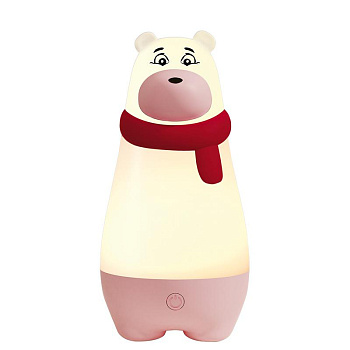 Светильник светодиодный настольный JS7-BEAR-rd МИШКА ночник аккумуляторный диммер IP20 красн. JazzWay 5061231