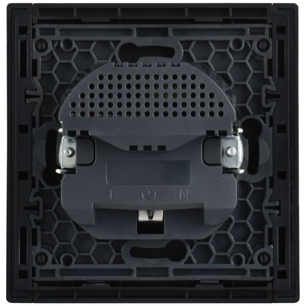 Розетка 1-м СП FORTE&PIANO 16А USB A+C 18Вт FP147M с заземл. защ. шторки винт. крепл. черн. IEK FP-R14-16-U22-018-M-K02