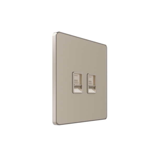 Розетка информационная 2-м СП Systeme Infinity RJ45 кат.5E IP20 песчан. берег SE FSE000585
