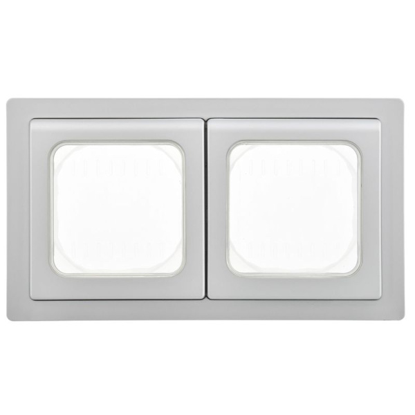 Рамка 2-м СП FLITE Рпро-2-55-ФлА IP55 алюм. IEK FI-M20-32-55-K47