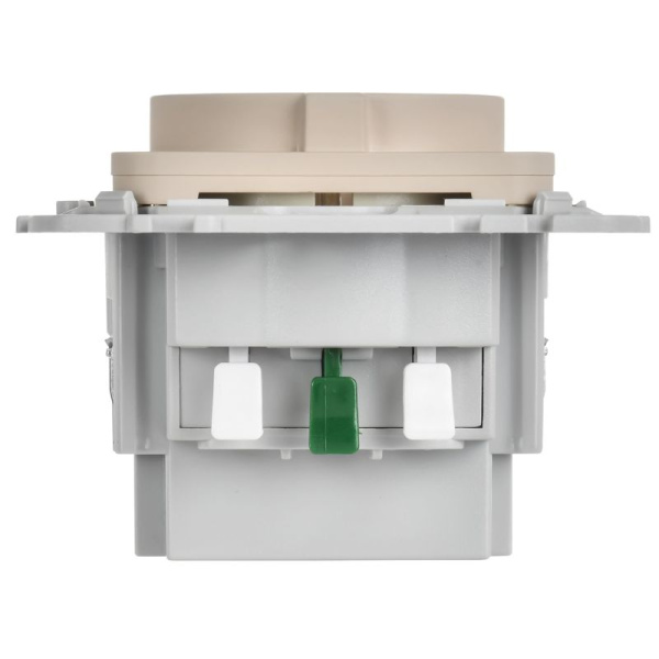 Розетка 1-м СП FLITE РСЮша11-1-ФлЛ 16А с USB A+A 3.1А с заземл. с защ. шторками безвинтовое крепление механизм льняной IEK FI-R14-16-1-U21-D31-K88