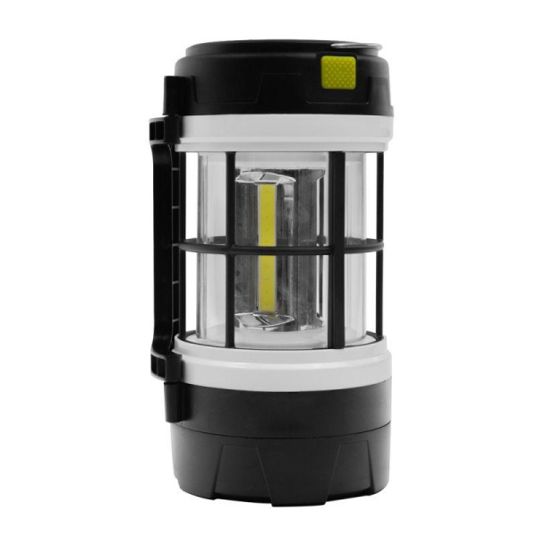 Фонарь аккумуляторный LED38102 LED+3COB 5 реж. Micro-USB PowerBank пластик коробка черн./бел. Ultraflash 15952