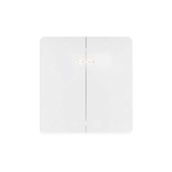 Выключатель 2-кл. СП ROUND MIELE 10А с подсветкой перламутр Kranz KR-78-0714-1
