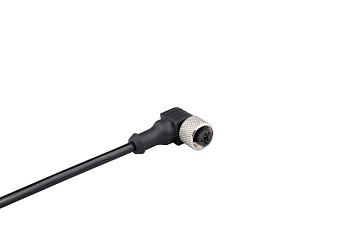 Кабель соединительный 2м с гнездом M12х3 90град. ПУ IP68 EMAS SKM12P3DXP2