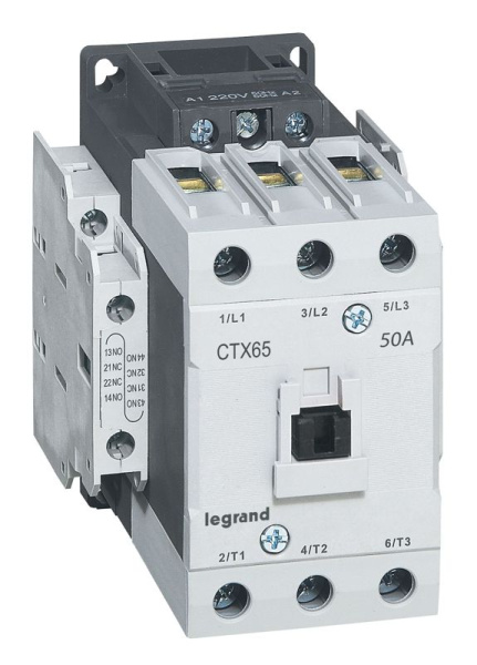 Контактор CTX3 3п 50А кат. 380В AC 2НО+2НЗ AC-3 торцев. зажим Leg 416158