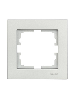 Рамка 1-м VESNA горизонт. платина LEZARD 742-3500-146