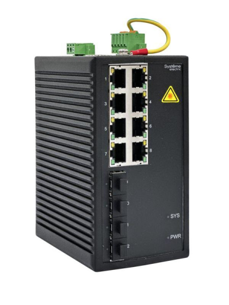 Коммутатор промышленный управляемый Ethernet L2 8х10/100/1000BaseT 4х100/1000BaseX SFP SE NSETM212T08X04A