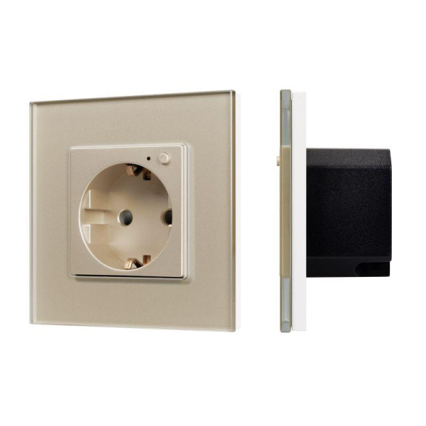 Розетка электрическая 1-м СП SCT-OMALI-EUZB1-PL-GD 16А IP20 240В Zigbee Arlight 050218