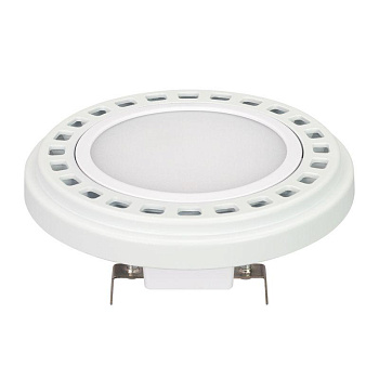 Лампа светодиодная AR111-UNIT-G53-12W-Warm3000 WH 120 deg 12Вт 3000К тепл. бел. G53 950лм 12В метал. Arlight 026887