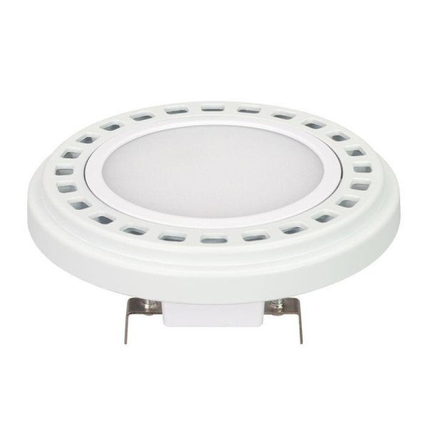 Лампа светодиодная AR111-UNIT-G53-12W-Warm3000 WH 120 deg 12Вт 3000К тепл. бел. G53 950лм 12В метал. Arlight 026887