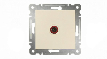 Розетка телевизионная проходная TV СП Karea 16А IP20 механизм крем. Makel 57010007
