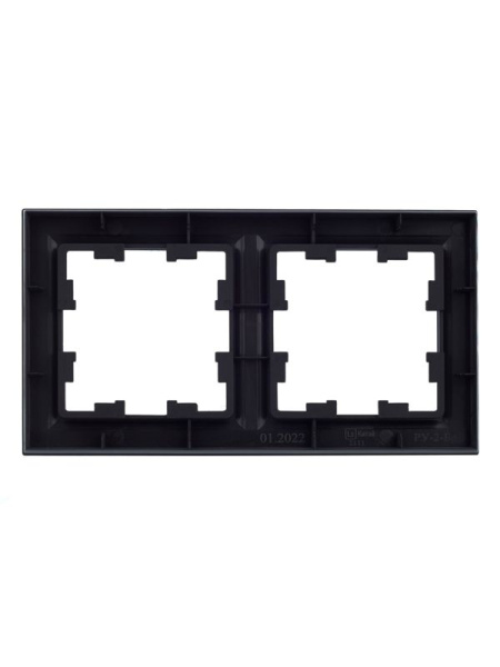 Рамка 2-м BRITE РУ-2-БрГ графит IEK BR-M22-K53