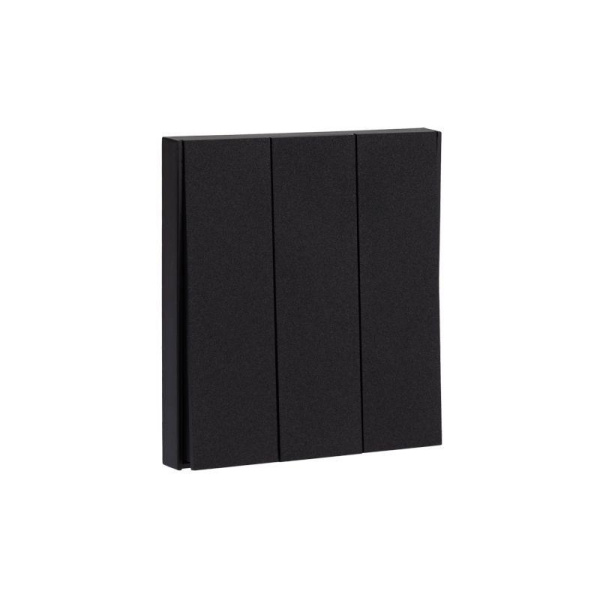 Выключатель 3-кл. СП STRONG 10А IP20 антрацит Kranz KR-78-0707-5