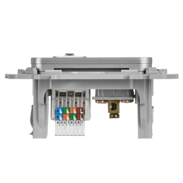 Розетка 2-м СП FLITE РКТВ5е-2-0-ФлА RJ45/TV кат.5E UTP механизм алюм. IEK FI-AK22-1-K47