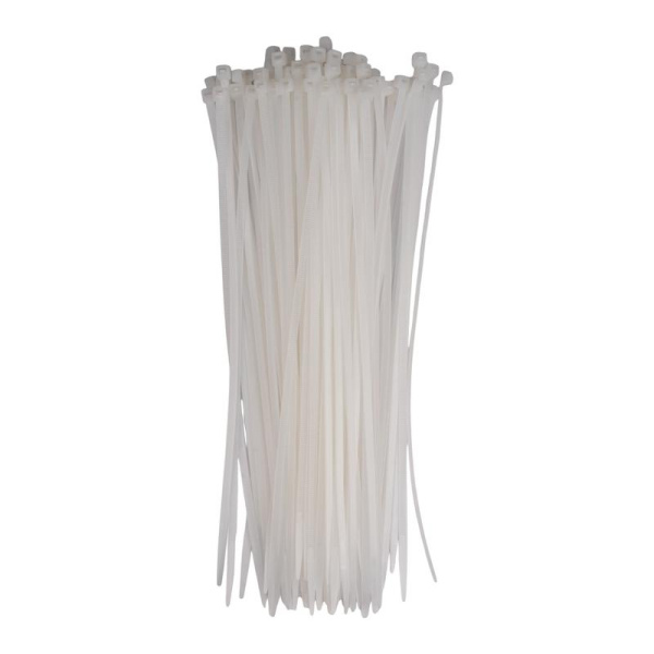 Хомут кабельный (стяжка) PCT 4.8х300-100WH 4.8х300 PA6.6 бел. (уп.100шт) JazzWay 5054035