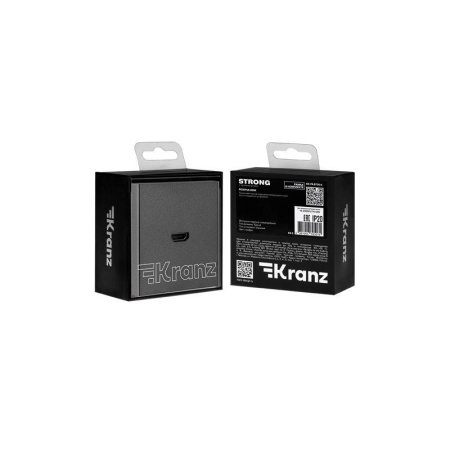Розетка СП STRONG HDMI IP20 графит Kranz KR-78-0730-6