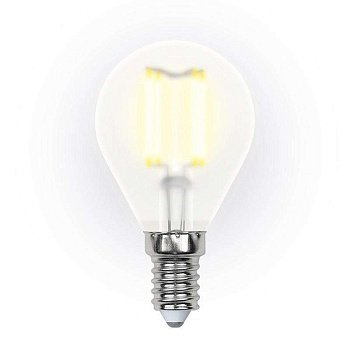Лампа LED-G45-6W/WW/E14/FR PLS02WH Uniel UL-00000303