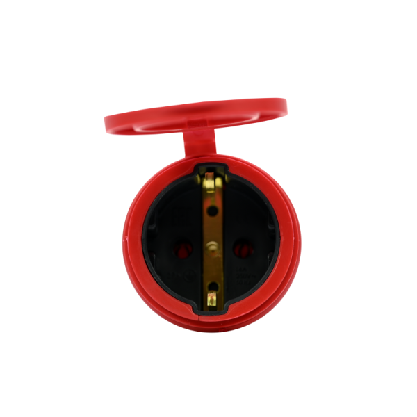 Розетка кабельная MultiSet 16А 2К+З 250В IP44 каучук красн. SE MST4402RD