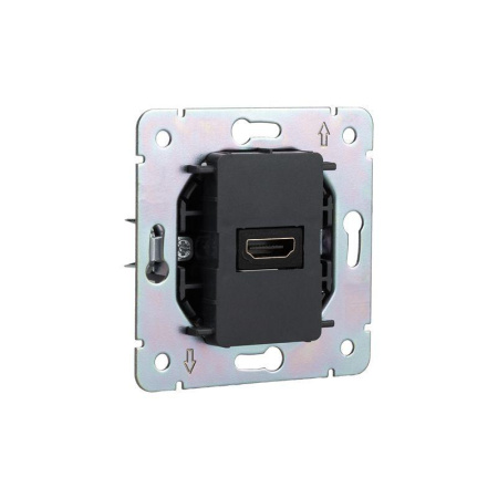 Розетка СП ROUND HDMI IP20 оникс Kranz KR-78-0730-3