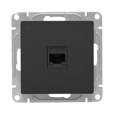 Розетка RJ45 (кат.6) черн. Эпика EKF UP1-SOB-RJ45-6