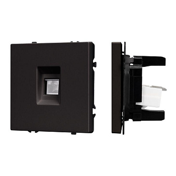 Розетка компьютерная ARL NOBE SCT-MPC1-SFPL-BK RJ45 кат.6 софт-тач черн. оникс Arlight 054305(1)