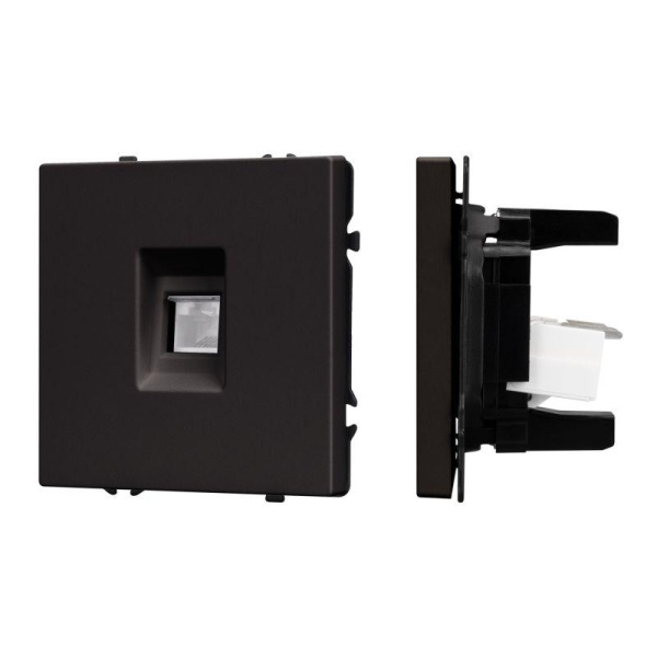Розетка компьютерная ARL NOBE SCT-MPC1-SFPL-BK RJ45 кат.6 софт-тач черн. оникс Arlight 054305(1)