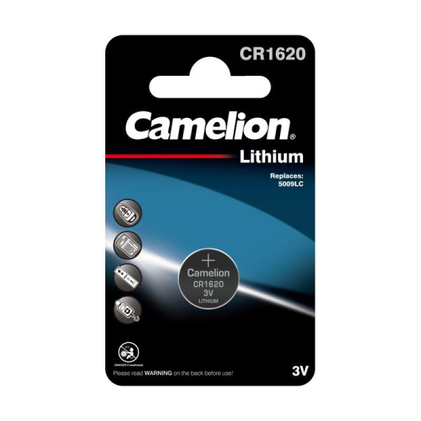 Элемент питания литиевый CR1620 BL-1 (блист.1шт) Camelion 3610