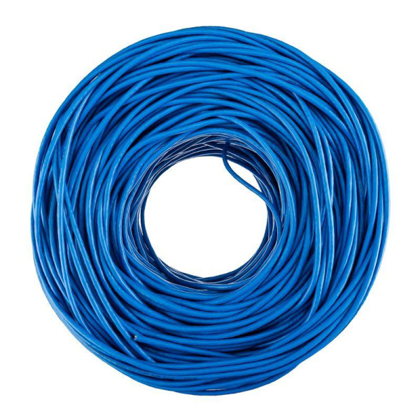 Кабель витая пара U/UTP кат.6 4х2х23AWG solid CU PVC син. (м) Rexant 01-0047