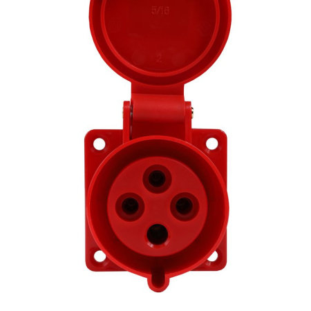 Розетка фланцевая 314 16А 380AC 3P+PE 6ч IP44 КЭАЗ 222758