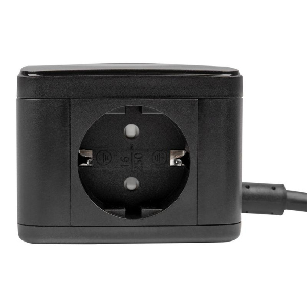 Удлинитель 2х1.5м с заземл. 16А Standard S-GCD2-1.5SBU BLACK 3 USB черн. Uniel UL-00011250