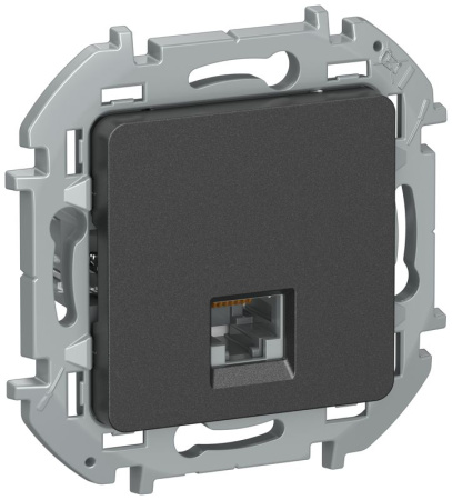 Розетка компьютерная IEKINSPIRIA RJ45 кат.6 UTP антрацит IEK 6738331