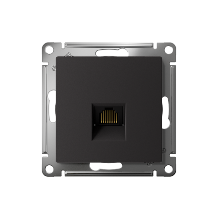 Розетка компьютерная AtlasDesign RJ45 кат.6A механизм карбон SE ATN001086