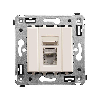 Розетка компьютерная 1-м СП Avanti "Ванильная дымка" RJ45 кат.5E экранир. DKC 4405363