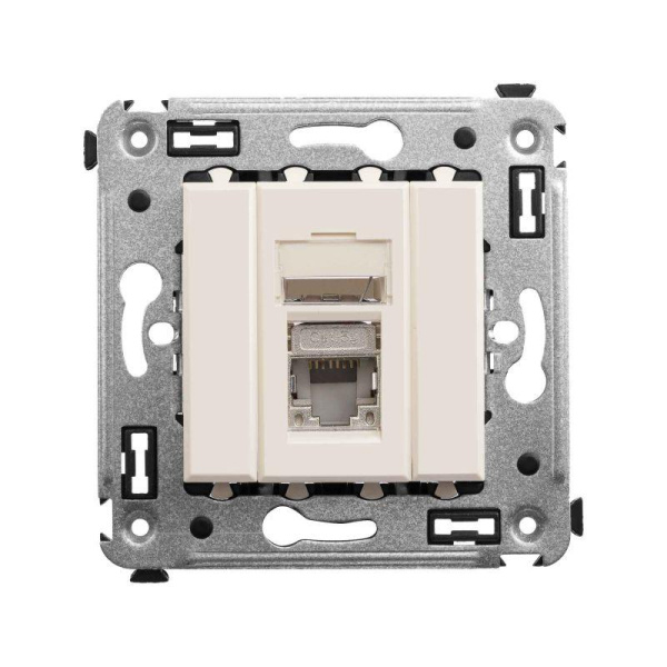 Розетка компьютерная 1-м СП Avanti "Ванильная дымка" RJ45 кат.5E экранир. DKC 4405363