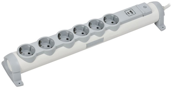 Удлинитель COMFORT У06К 3м 3х1.5кв.мм 16А USB A+C 20Вт бел. IEK 694693