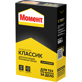 Клей обойный Классик 500г 765166 Момент Б0057027