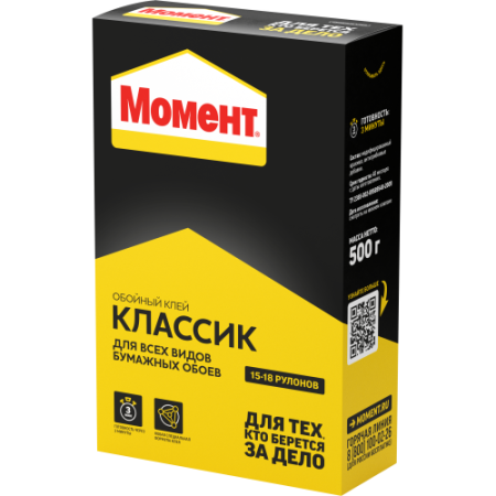 Клей обойный Классик 500г 765166 Момент Б0057027