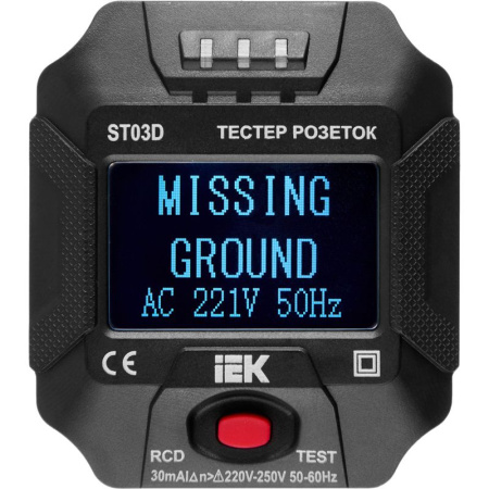 Тестер розеток ST03D ARMA2L 5 IEK A2L5-ST14-03