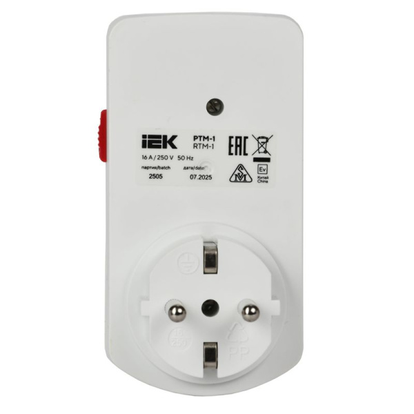 Розетка-таймер механический РТМ-1 30мин 24ч 48on/off 16А IP20 IEK ERT-20-1-16-S-30-0-20-K01