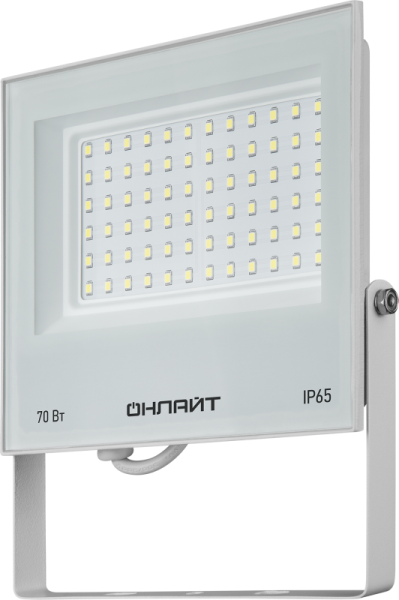 Прожектор светодиодный 90 138 OFL-70-6K-WH-IP65-LED 70Вт 6000К IP65 5600лм бел. ОНЛАЙТ 90138