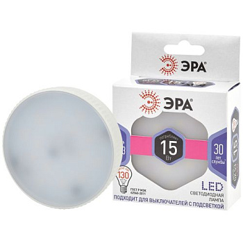 Лампа светодиодная LED GX-15W-860-GX53 GX 15Вт таблетка GX53 холод. бел. Эра Б0048021