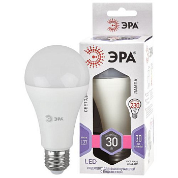 Лампа светодиодная LED A65-30W-860-E27 A65 30Вт груша E27 холод. бел. ЭРА Б0048017