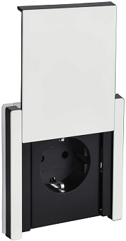 Розетка 1-м СП FORTE&PIANO FP221M 16А IP44 с заземл. защ. шторки с крышкой винтовое крепление бел. IEK FP-R16-16-44-M-K01