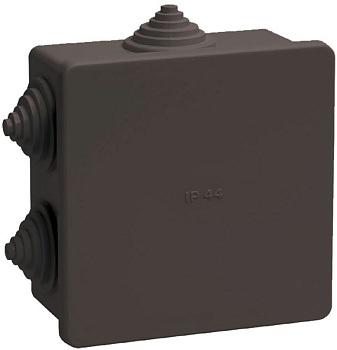 Коробка распаячная ОП 85х85х40 IP44 КМ41235 6 гермовводов черн. IEK UKO21-085-085-040-K02-44