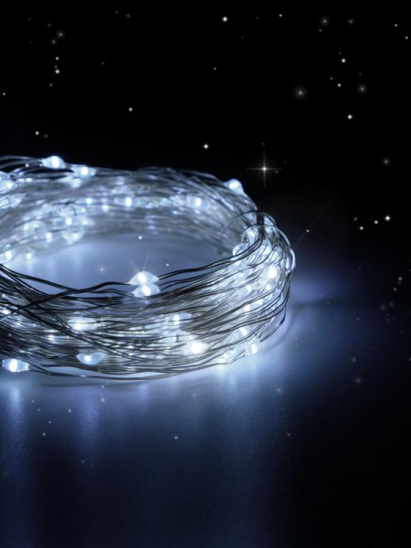 Гирлянда DC-G05-20WS2 20LED 2xCR2032 (в компл.) бел. (уп.2шт) ФАZА 5048010