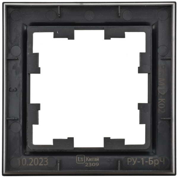 Рамка 1-м BRITE РУ-1-БрЧ черн. IEK BR-M12-K02