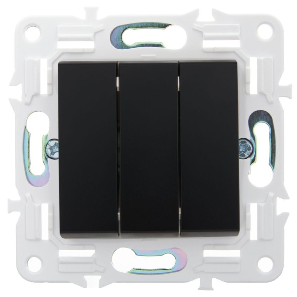 Выключатель 3-кл. SKANDY 10А SK-V11Bl черн. IEK SK-V30-0-10-K02