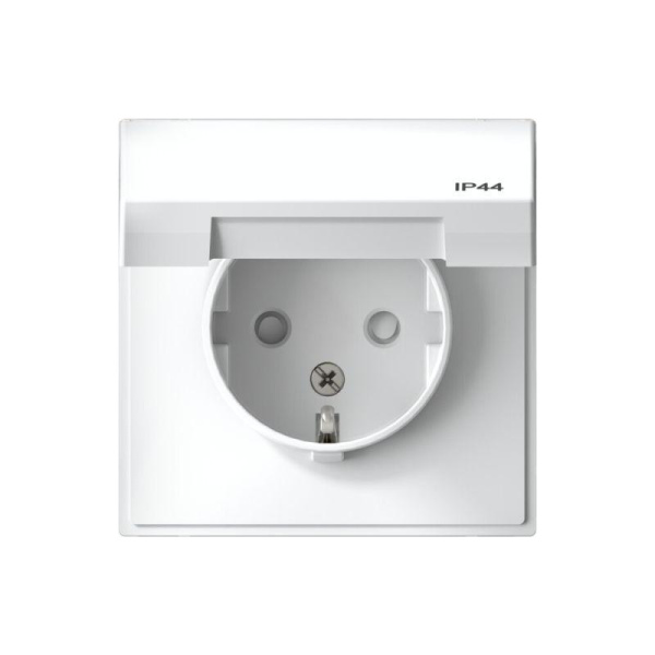 Розетка ArtGallery 16А IP44 с заземл. защ. шторки с крышкой механизм бел. SE GAL440146